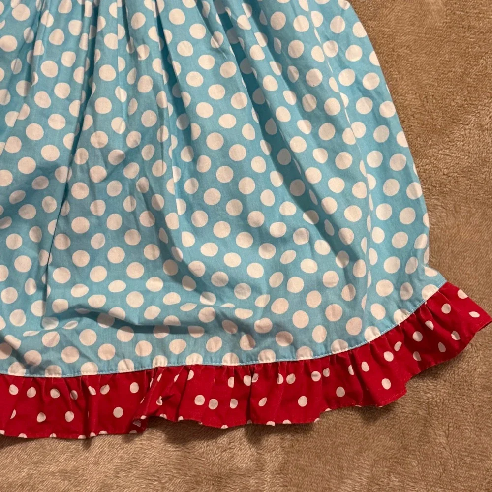 Lolly Wolly Doodle Girls Smocked ABC Apple Polka Dot Top and Shorts Set Size 5